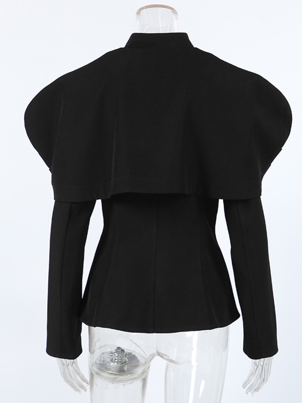 Cape-Style Button Up Outerwear - Picture 10 of 14
